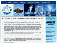Tablet Screenshot of kengriffinplumbing.com